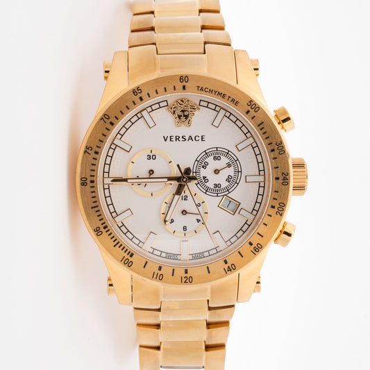 Versace Sport Chronograph Yellow Gold Watch