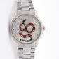Gucci Stainless Steel Snake Dial Watch