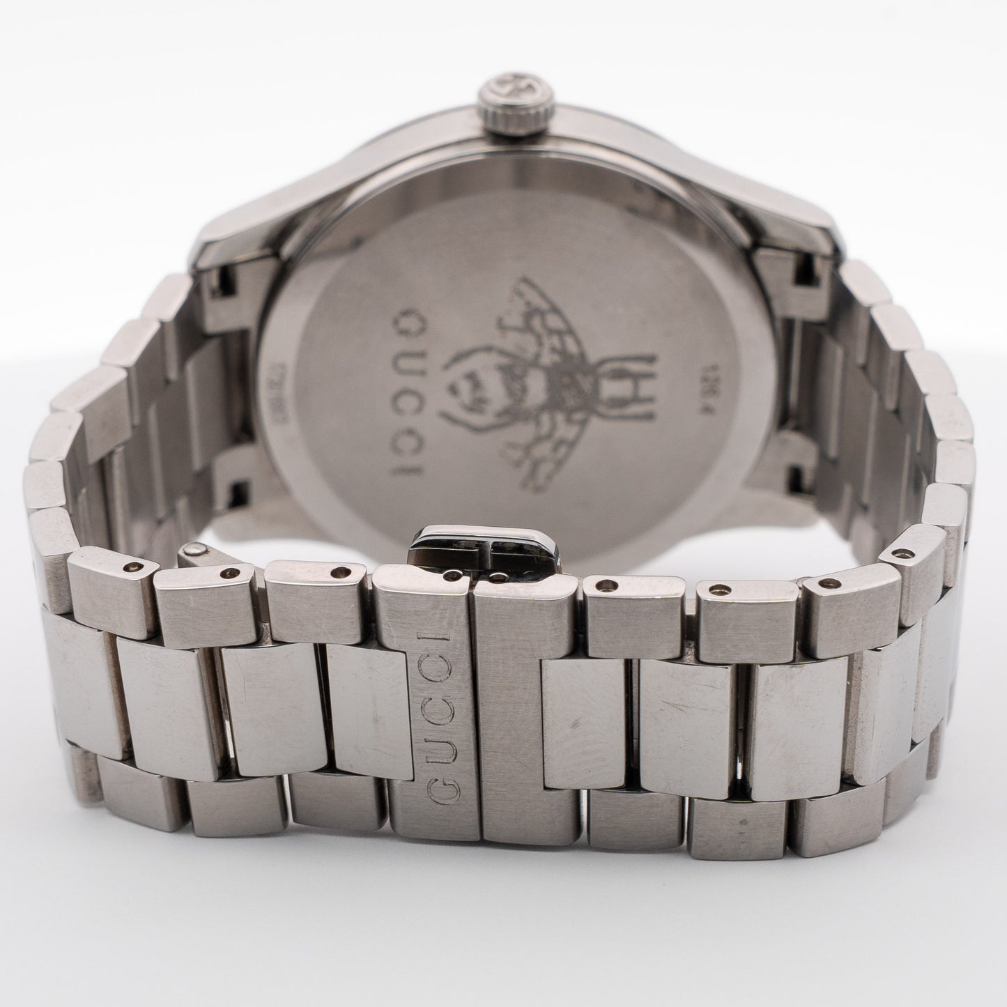 Gucci Stainless Steel Snake Dial Watch