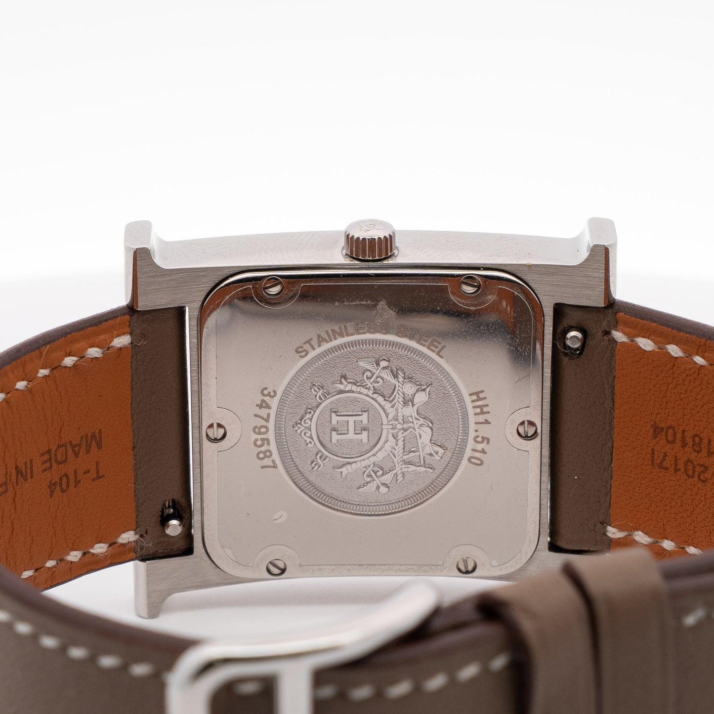 Hermès Heure H Stainless Steel Leather Watch