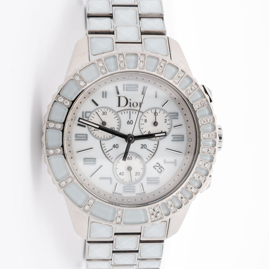 Dior Christal Diamond Chronograph Ceramic Watch