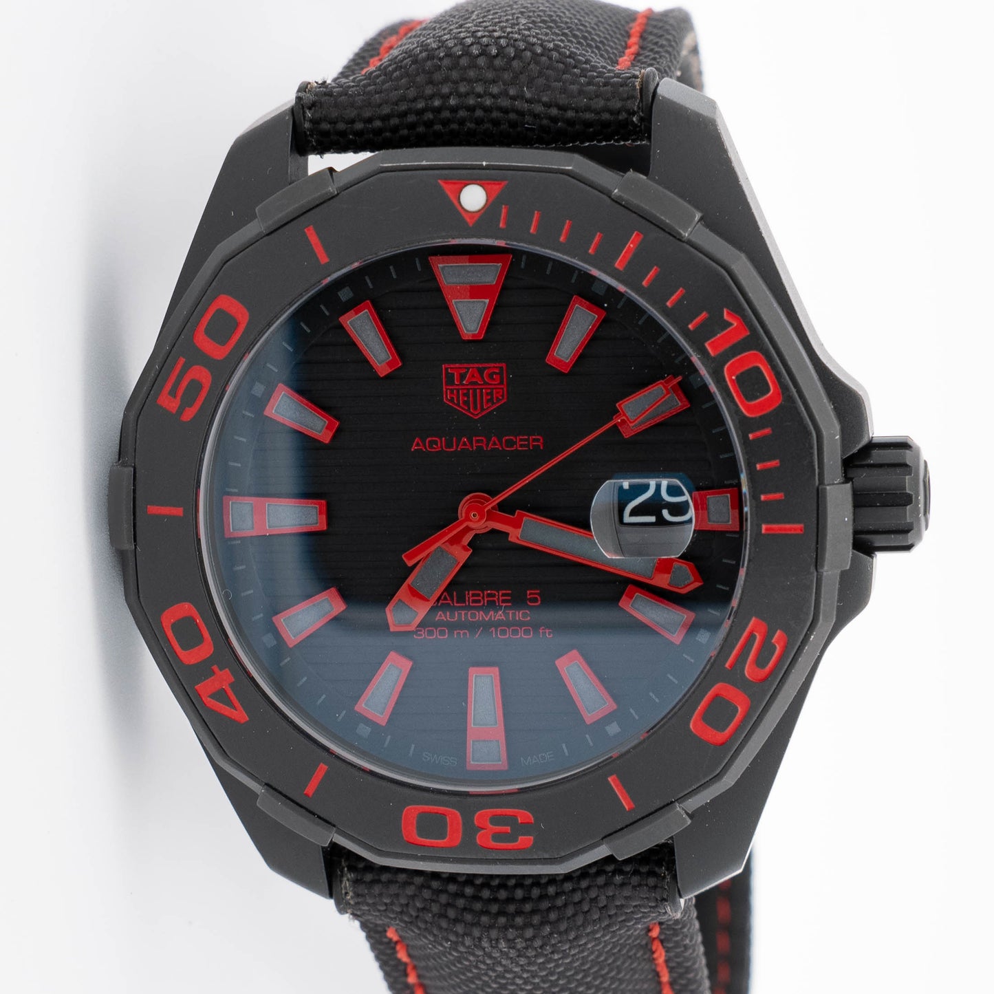 TAG Heuer Aquaracer Black Red Automatic Watch