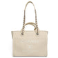 Chanel Small Deauville Canvas Shopping Tote
