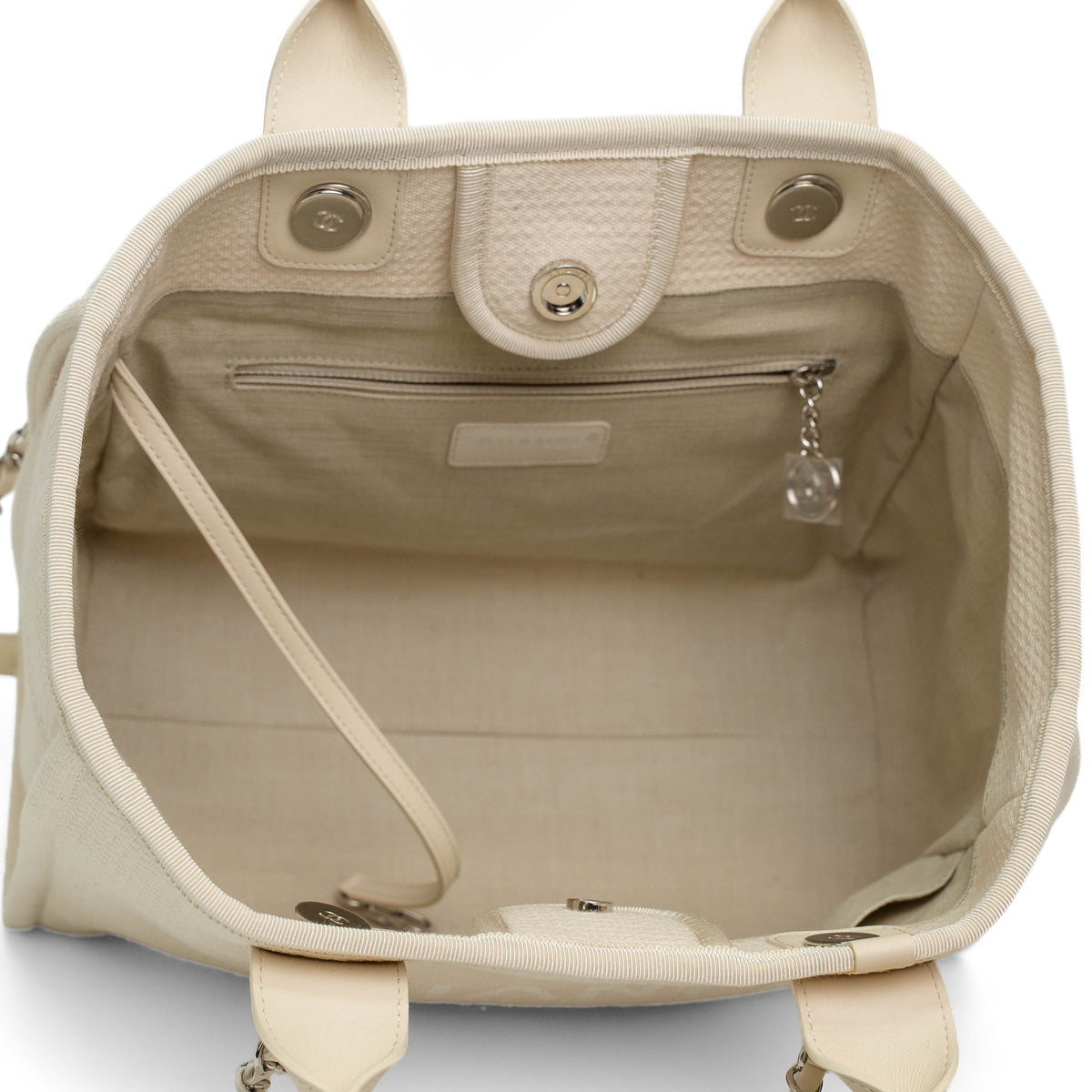 Chanel Small Deauville Canvas Shopping Tote