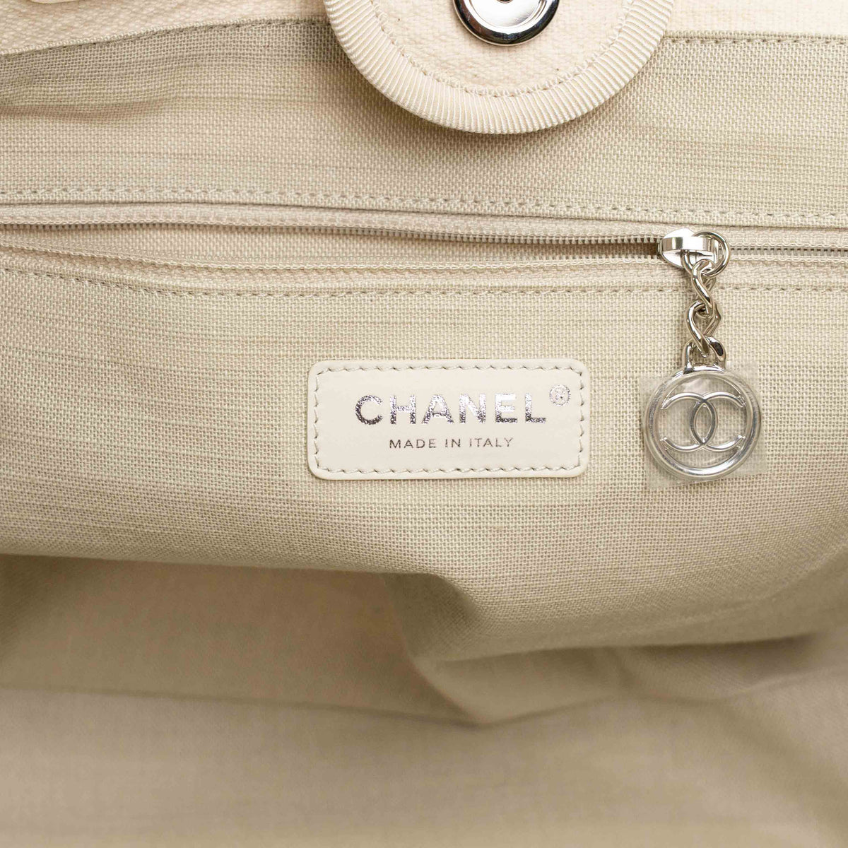 Chanel Small Deauville Canvas Shopping Tote