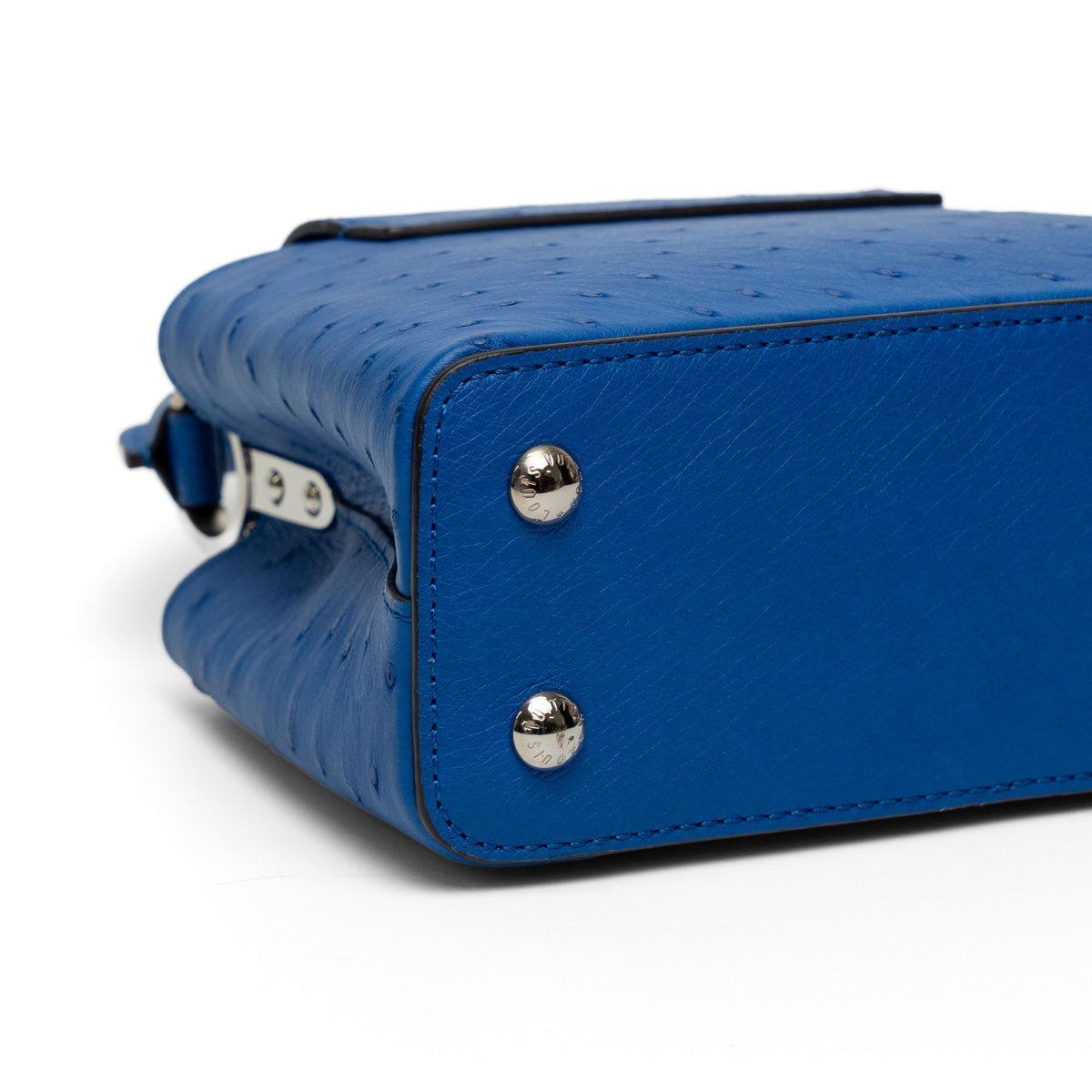 Louis Vuitton Blue Ostrich Top Handle Bag