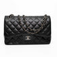 Chanel Classic Flap Jumbo Black Caviar Leather Shoulder Bag