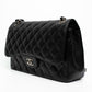 Chanel Classic Flap Jumbo Black Caviar Leather Shoulder Bag