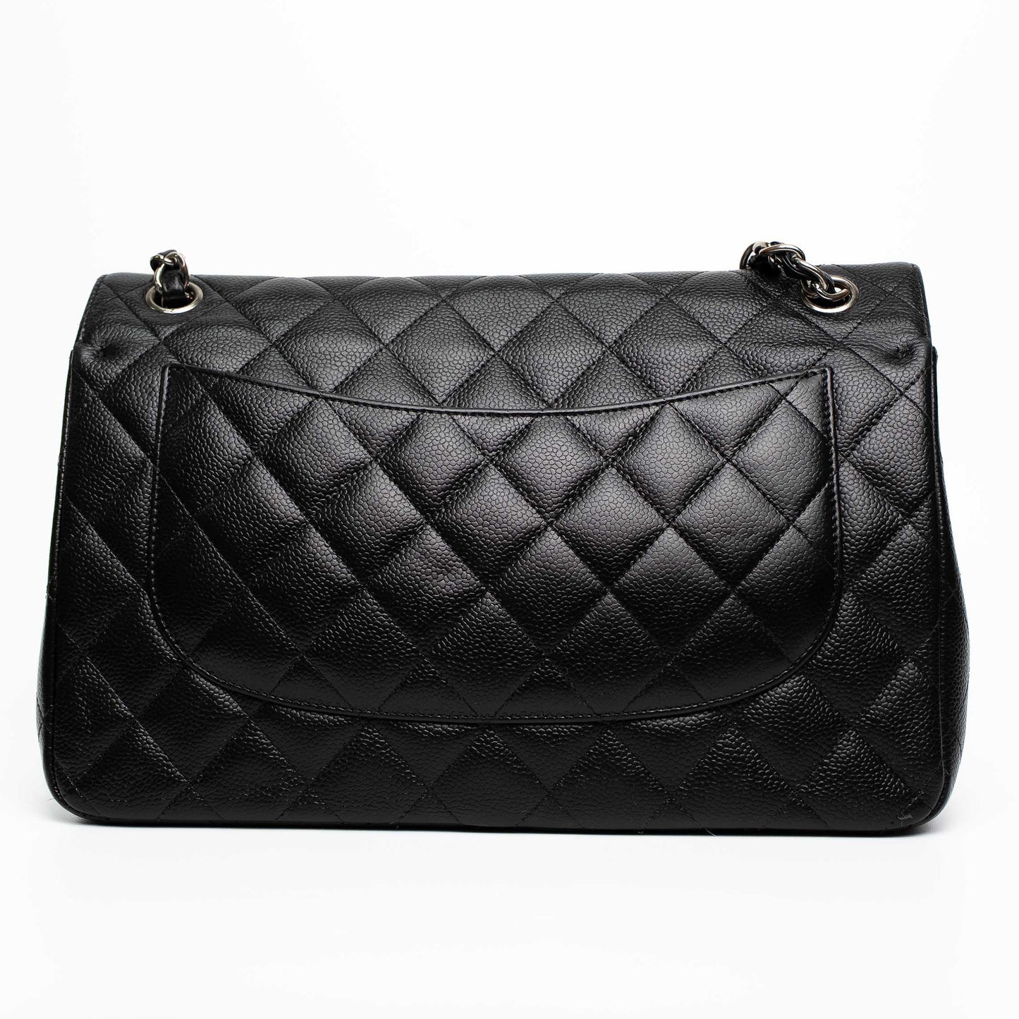 Chanel Classic Flap Jumbo Black Caviar Leather Shoulder Bag