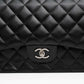 Chanel Classic Flap Jumbo Black Caviar Leather Shoulder Bag