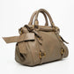 Miu Miu Bow Leather Beige Satchel Crossbody Gold Bag