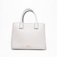 Versace La Medusa White Grained Leather Mini Tote Bag