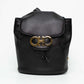 Salvatore Ferragamo Gancini Black Leather Mini Backpack Bag