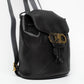 Salvatore Ferragamo Gancini Black Leather Mini Backpack Bag
