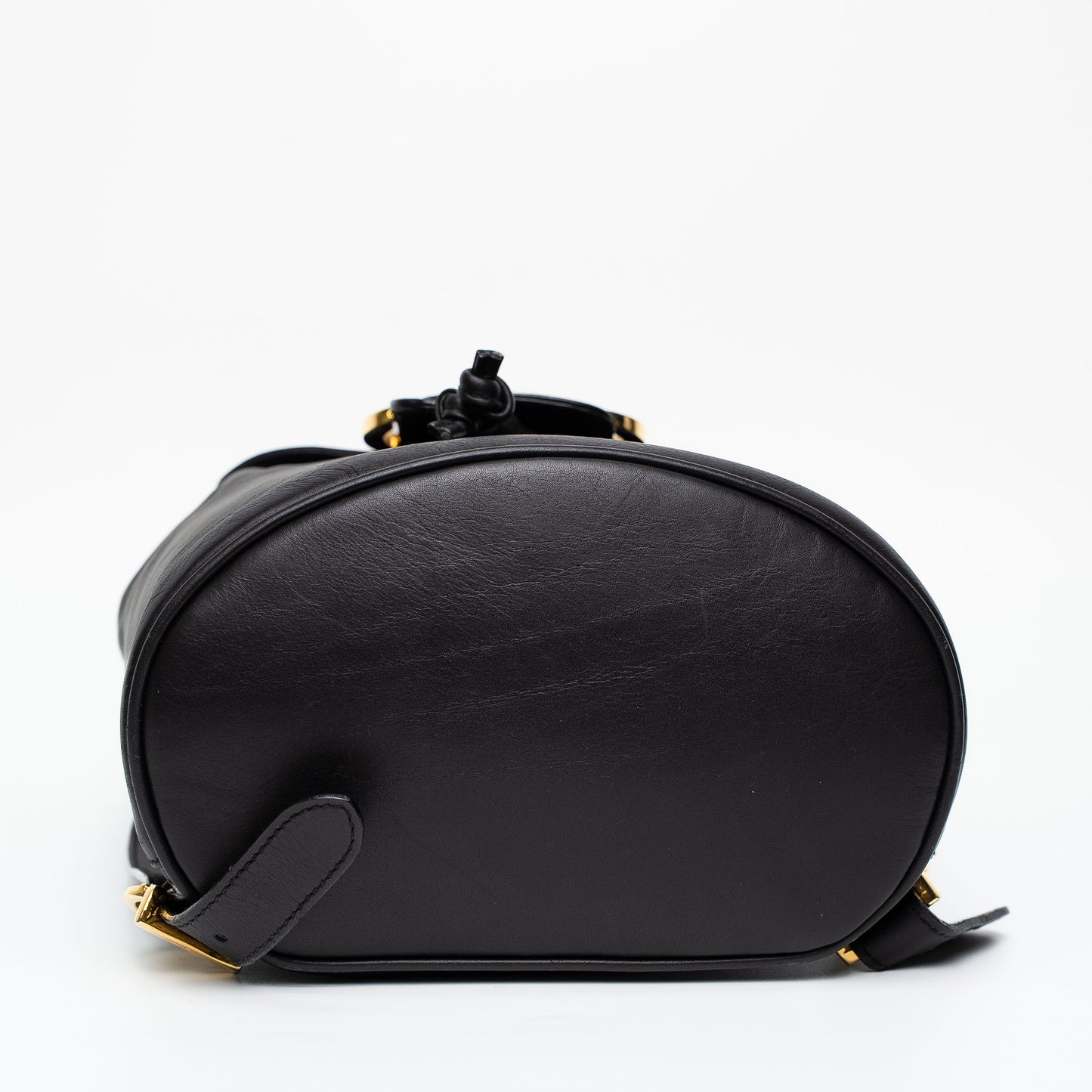 Salvatore Ferragamo Gancini Black Leather Mini Backpack Bag