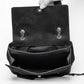 Balmain Paris Black Suede Medallion Chain Shoulder Flap Bag