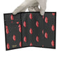 Prada Black Saffiano Leather Lips Passport Holder