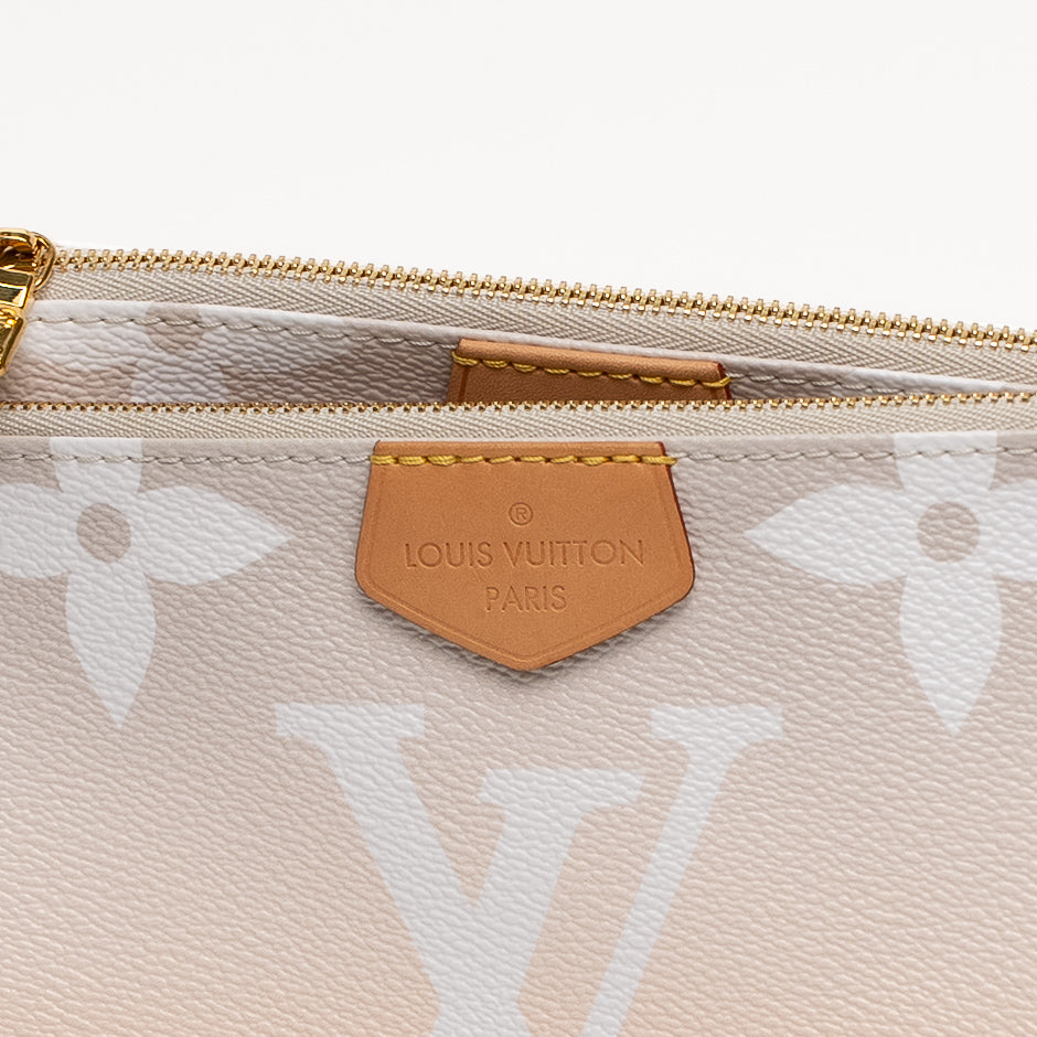 Louis Vuitton Multi Pochette Accessoires Peach Monogram Canvas Bag