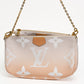 Louis Vuitton Multi Pochette Accessoires Peach Monogram Canvas Bag