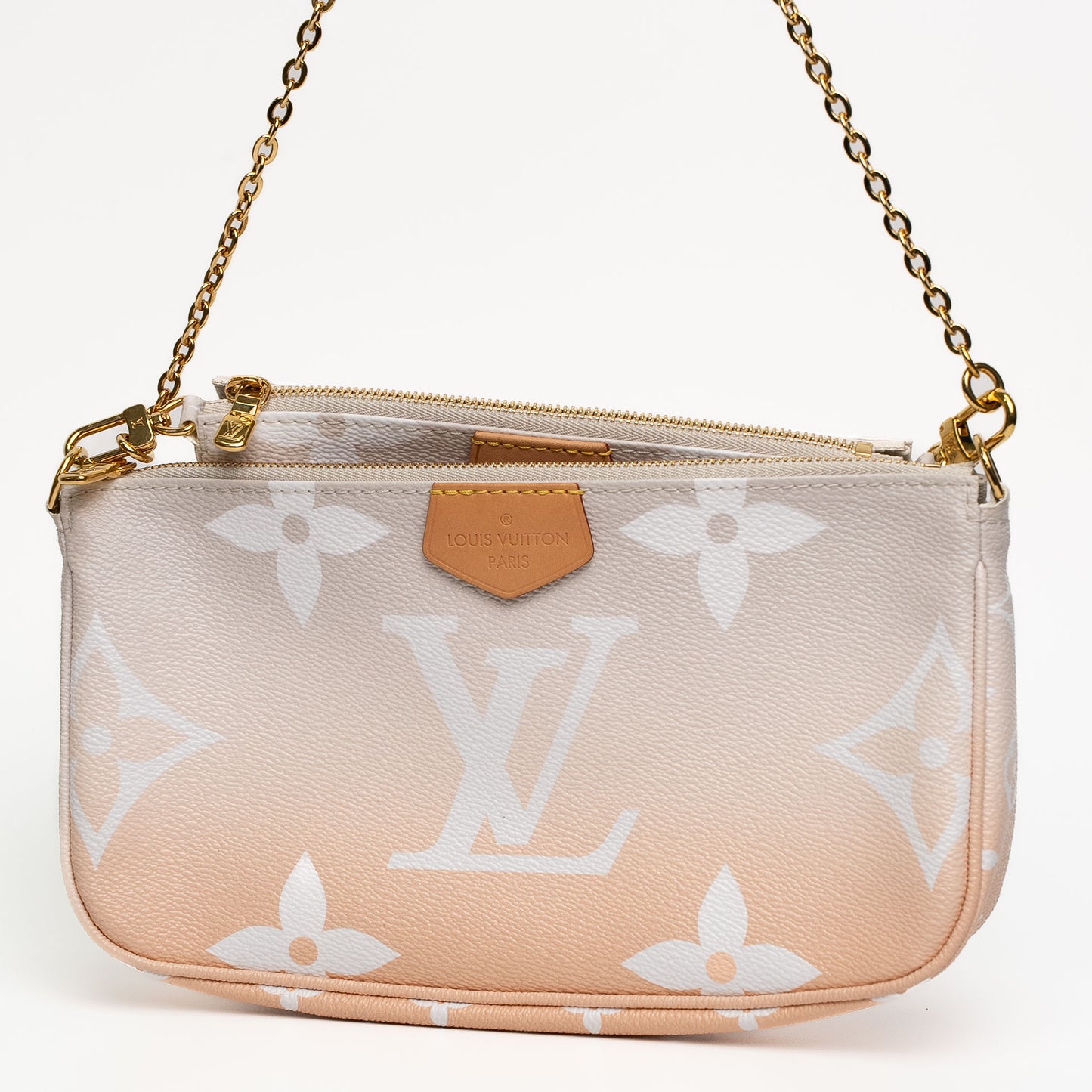 Louis Vuitton Multi Pochette Accessoires Peach Monogram Canvas Bag
