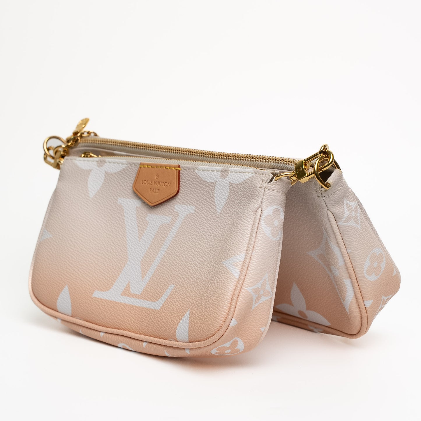 Louis Vuitton Multi Pochette Accessoires Peach Monogram Canvas Bag