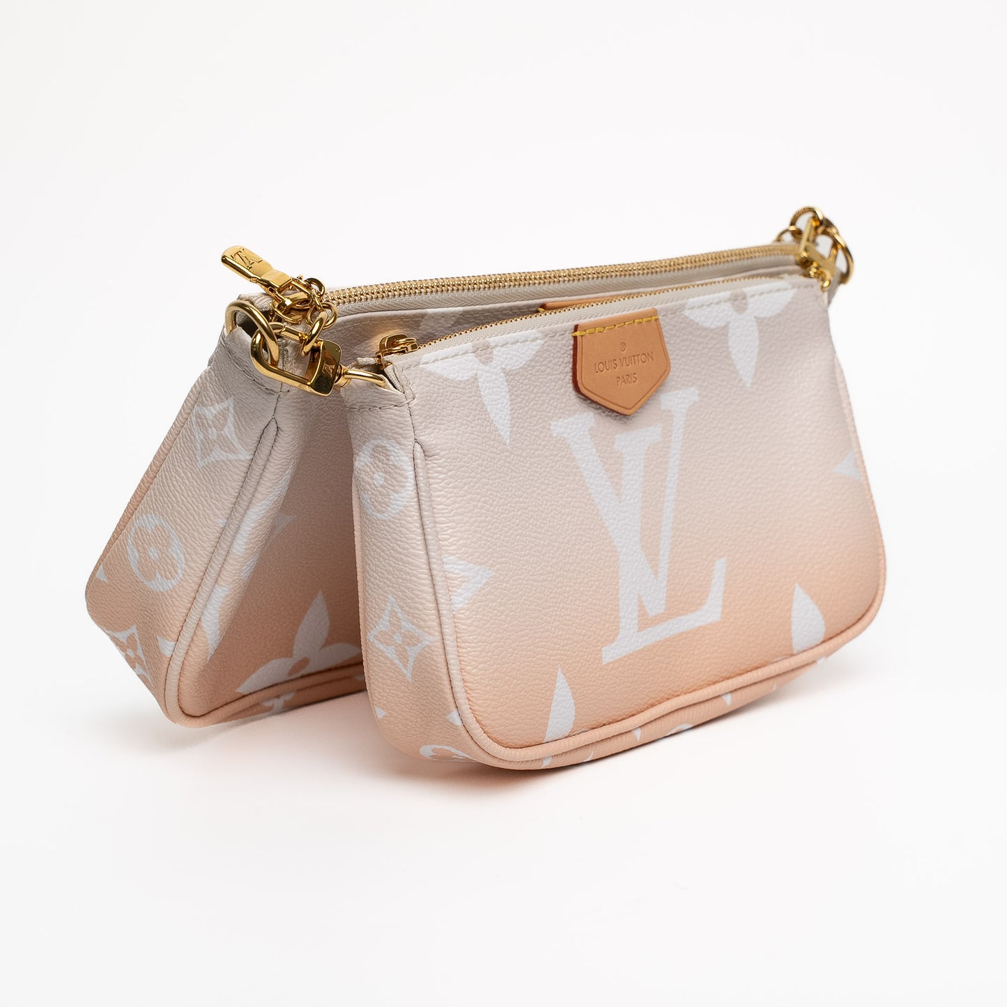 Louis Vuitton Multi Pochette Accessoires Peach Monogram Canvas Bag