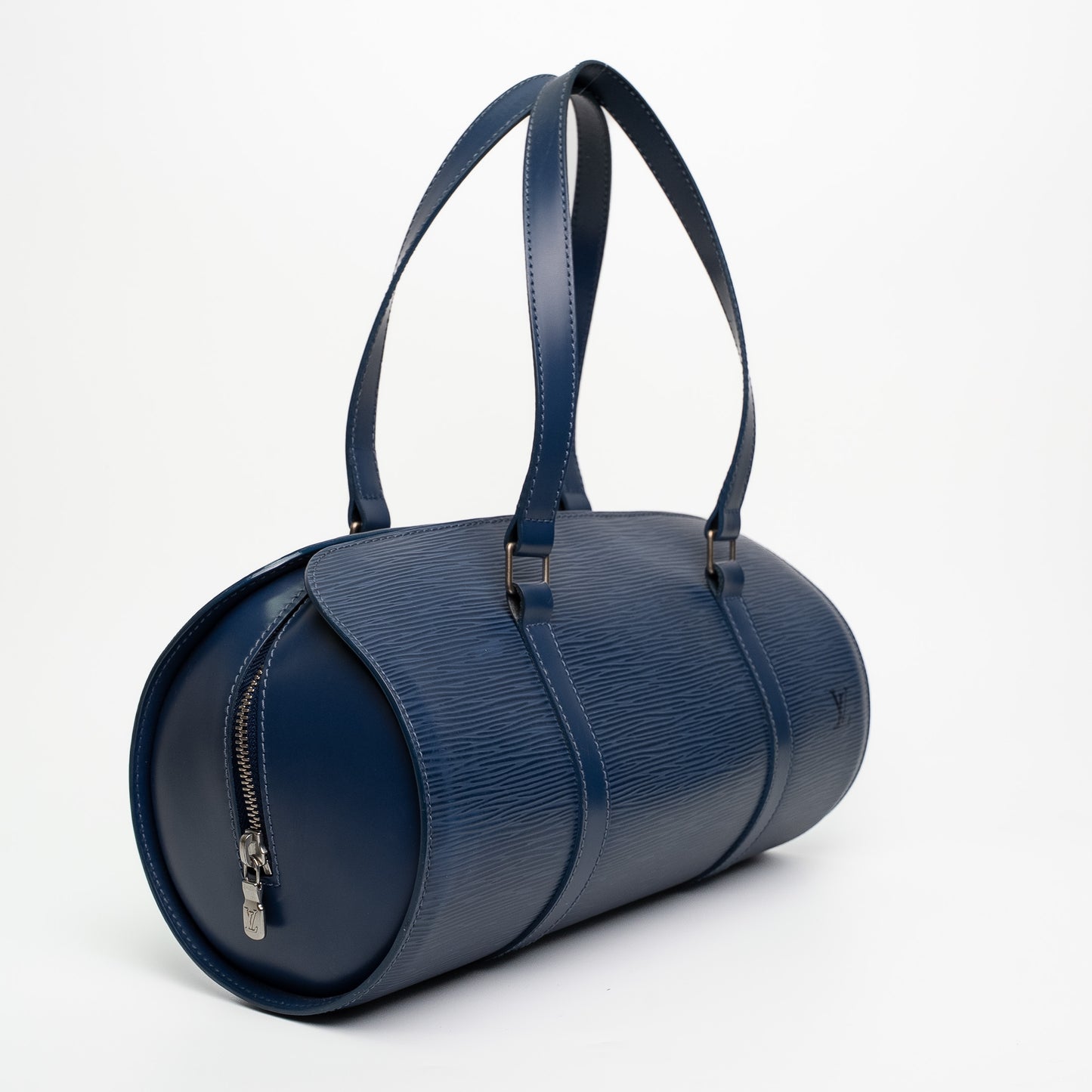 Louis Vuitton Epi Soufflot Myrtille Blue Epi Leather Handbag