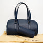 Louis Vuitton Epi Soufflot Myrtille Blue Epi Leather Handbag