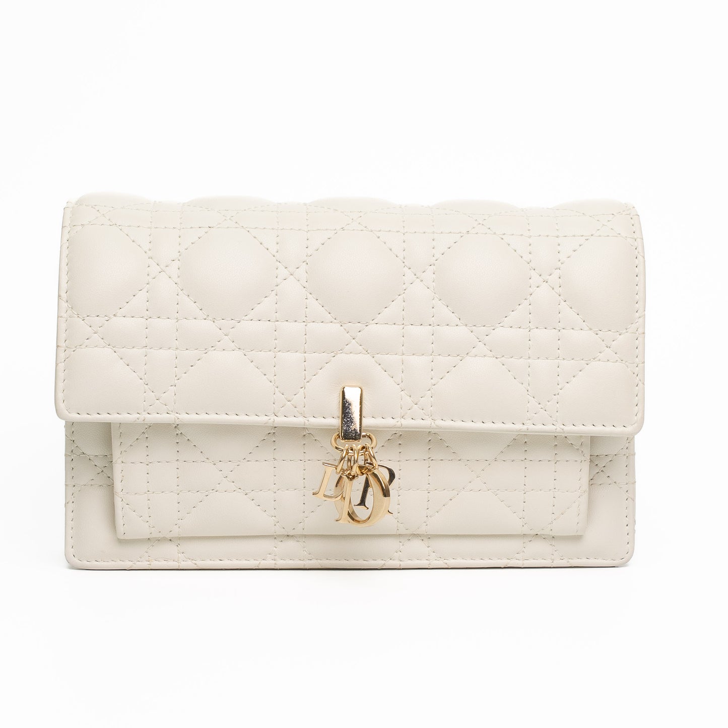 Dior My Dior Daily Latte Lambskin Chain Pouch Bag