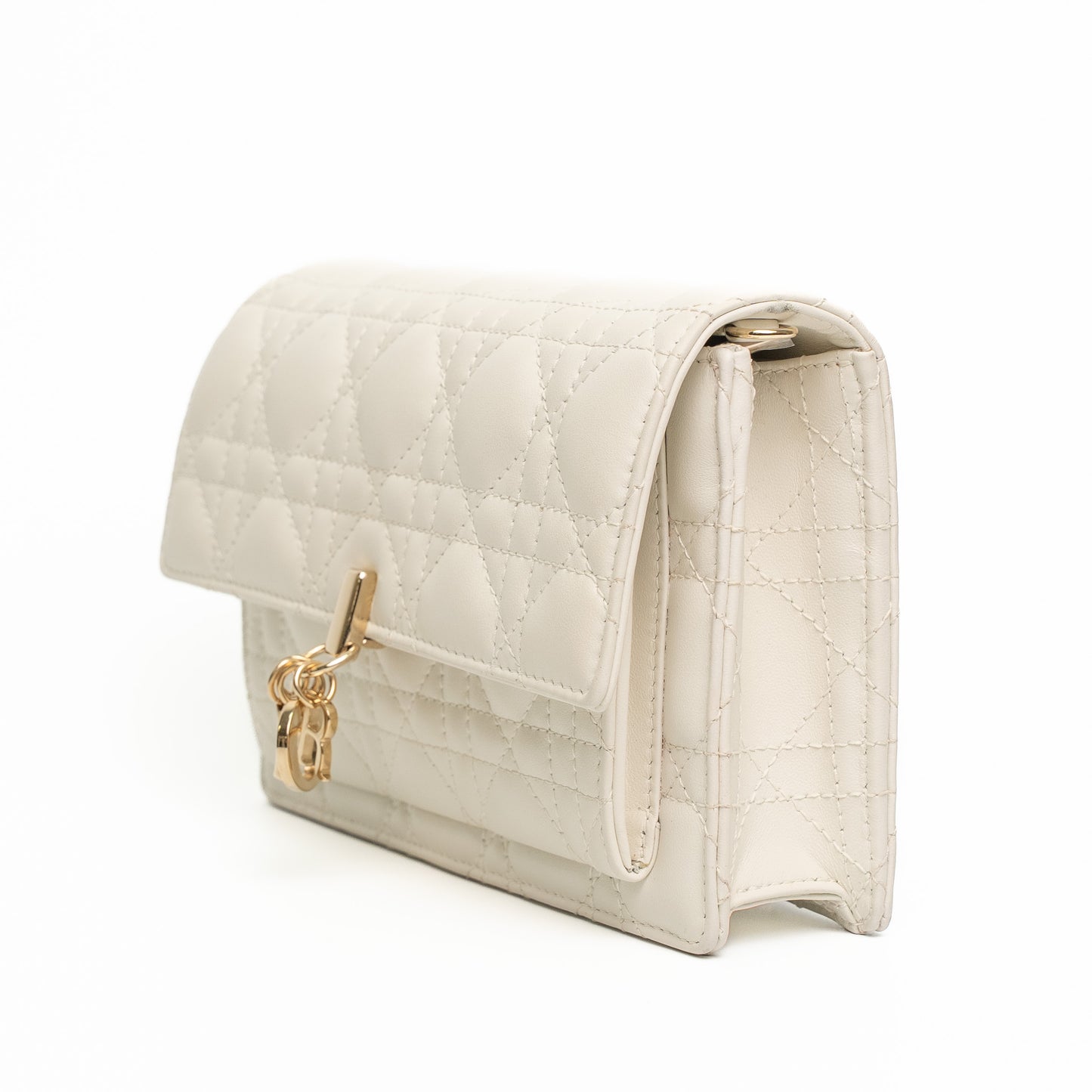 Dior My Dior Daily Latte Lambskin Chain Pouch Bag