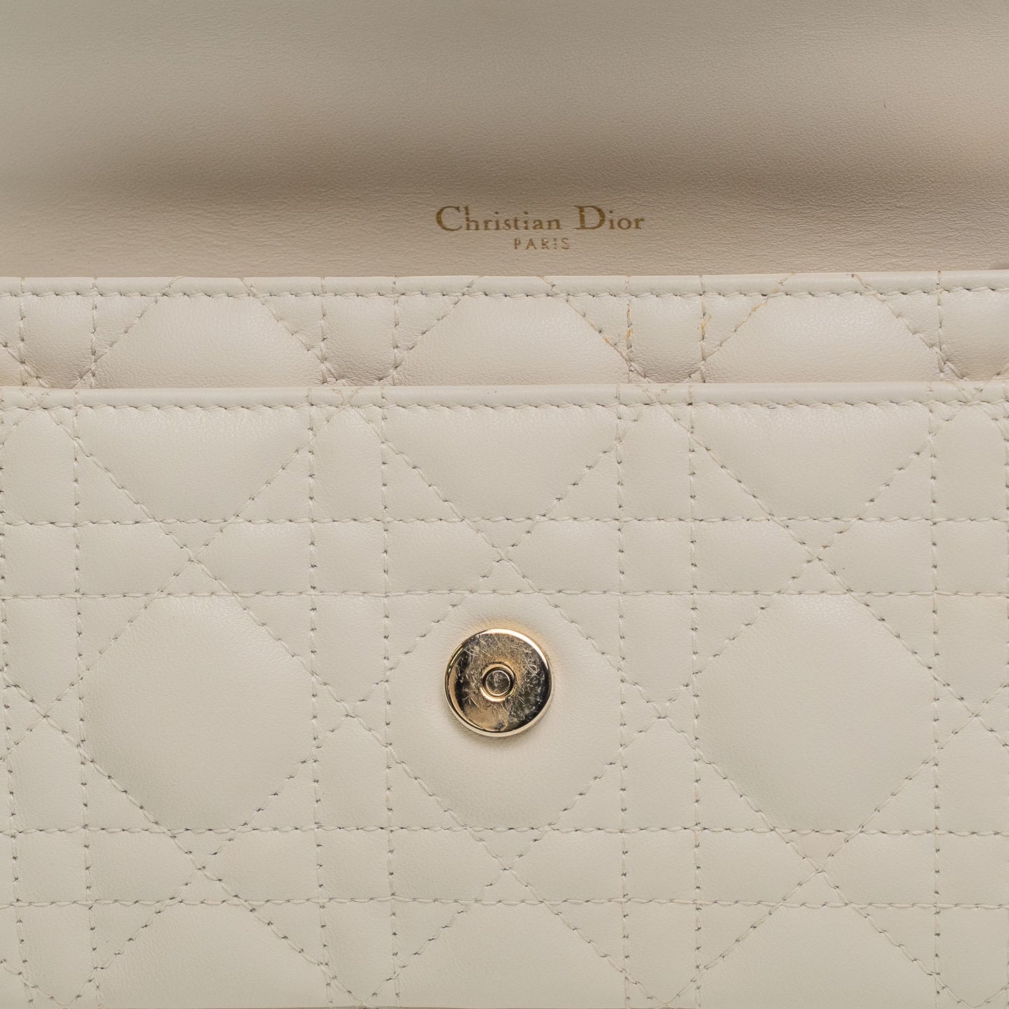 Dior My Dior Daily Latte Lambskin Chain Pouch Bag