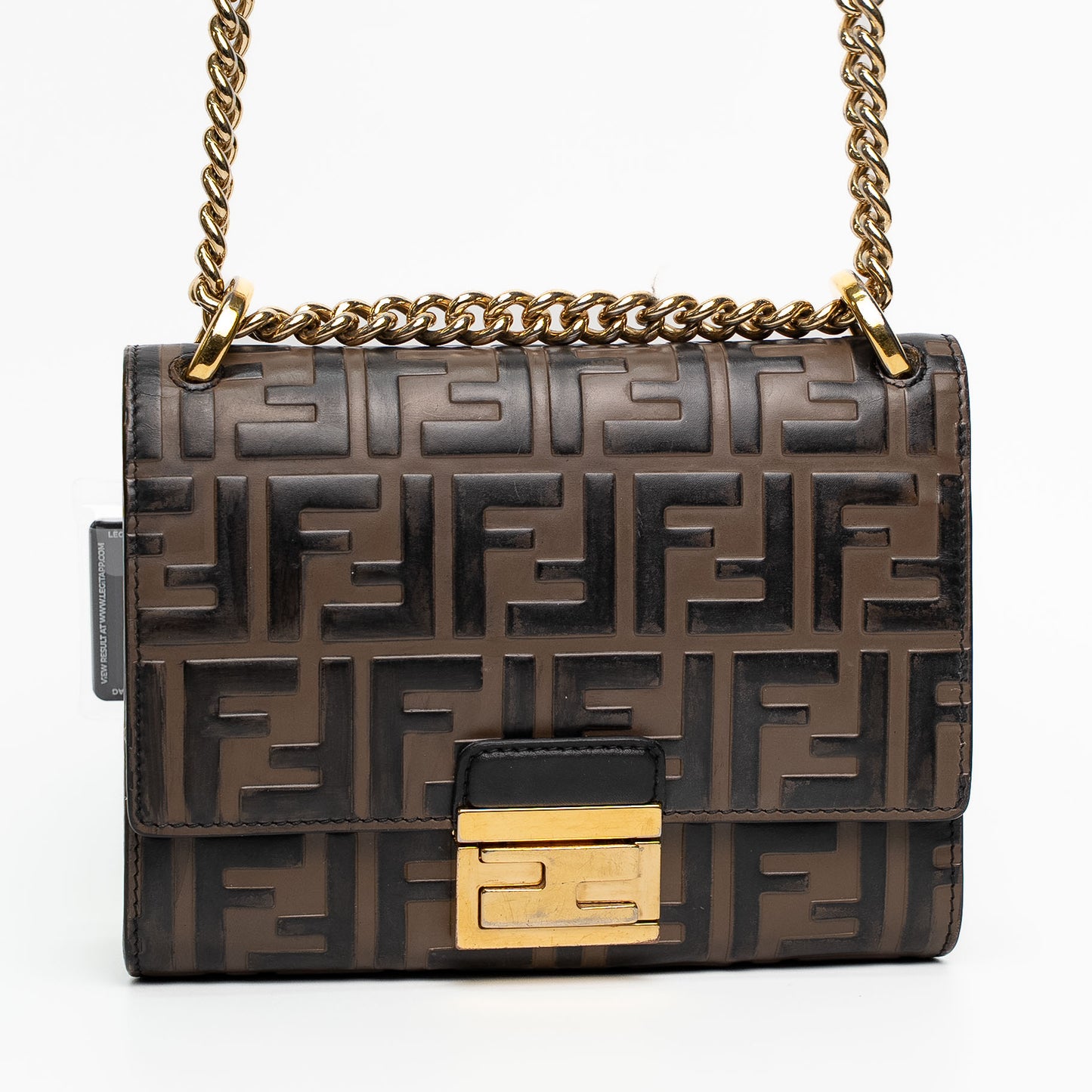 Fendi Kan U Brown Calfskin Crossbody Bag