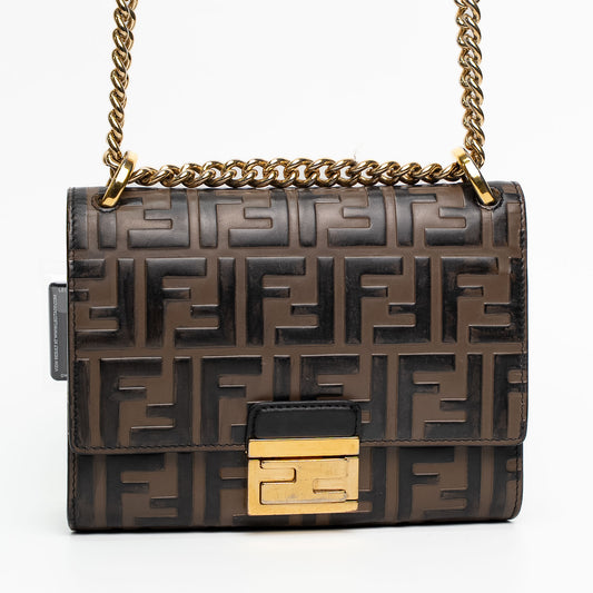 Fendi Kan U Brown Calfskin Crossbody Bag
