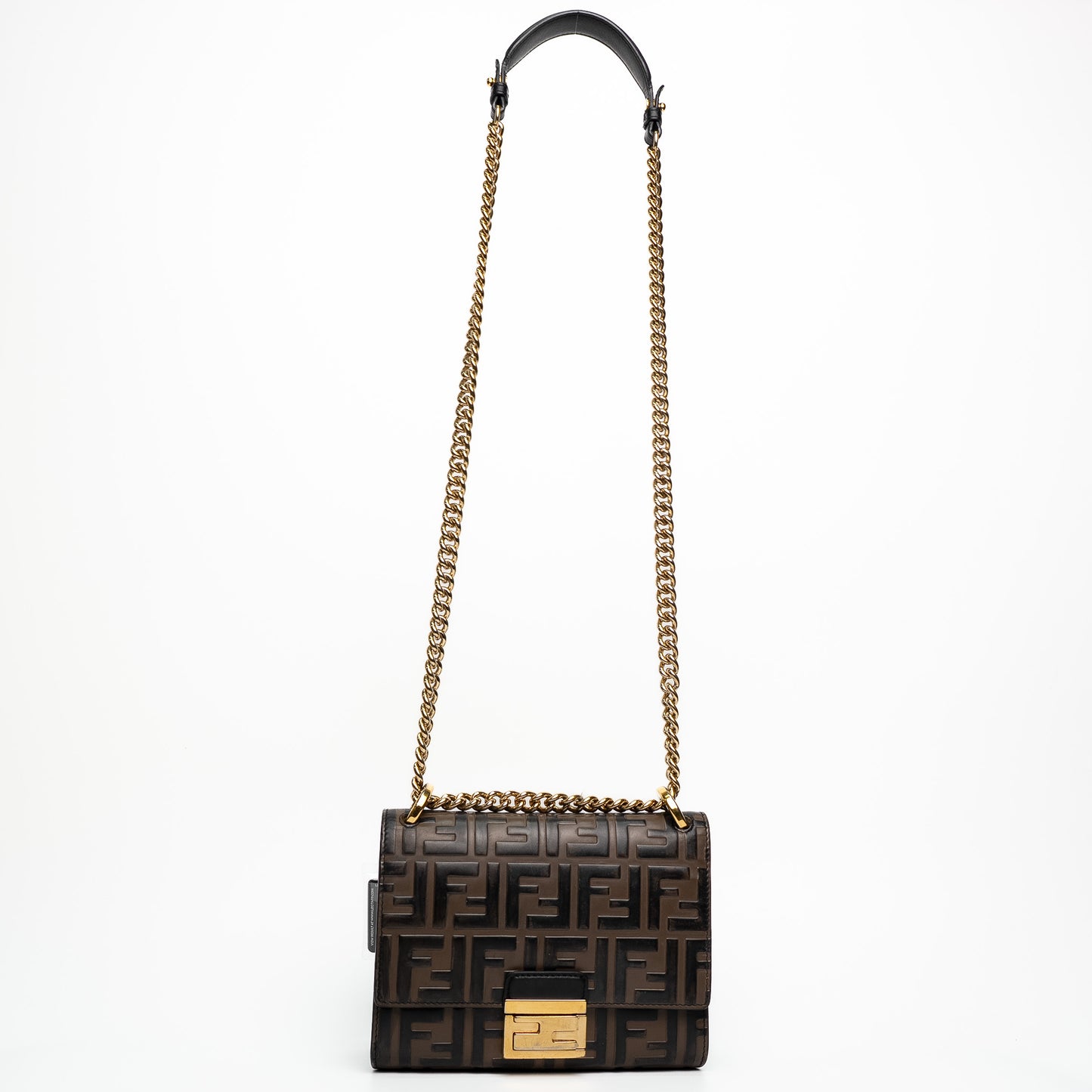 Fendi Kan U Brown Calfskin Crossbody Bag