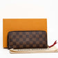 Louis Vuitton Clemence Damier Ebene Wallet