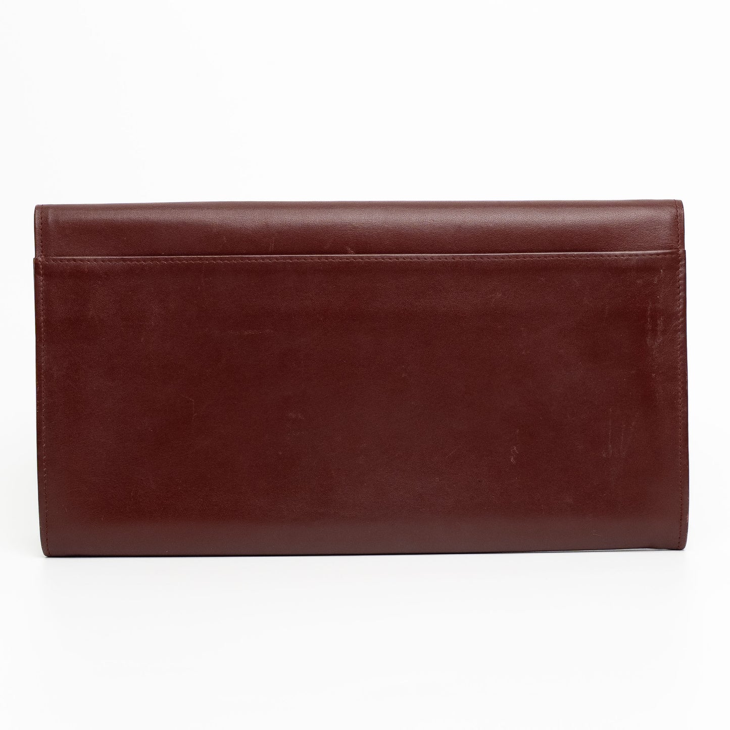 Cartier Must de Cartier Burgundy Leather Clutch