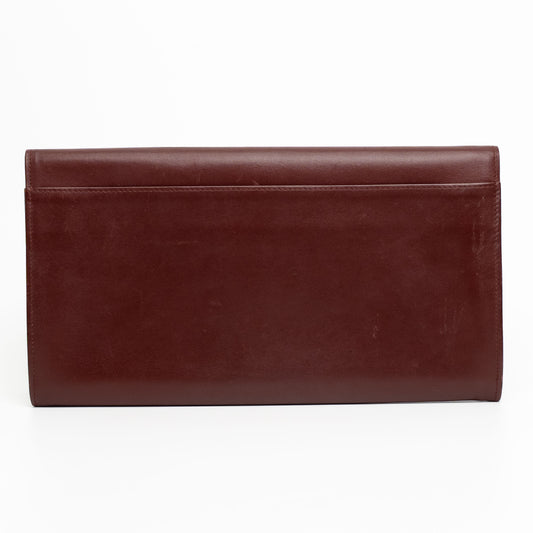 Cartier Must de Cartier Burgundy Leather Clutch