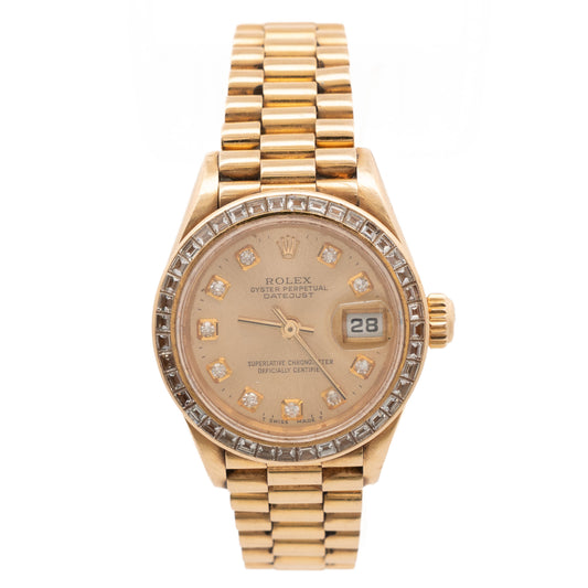 Rolex Datejust 26mm 18K Gold Diamond Watch