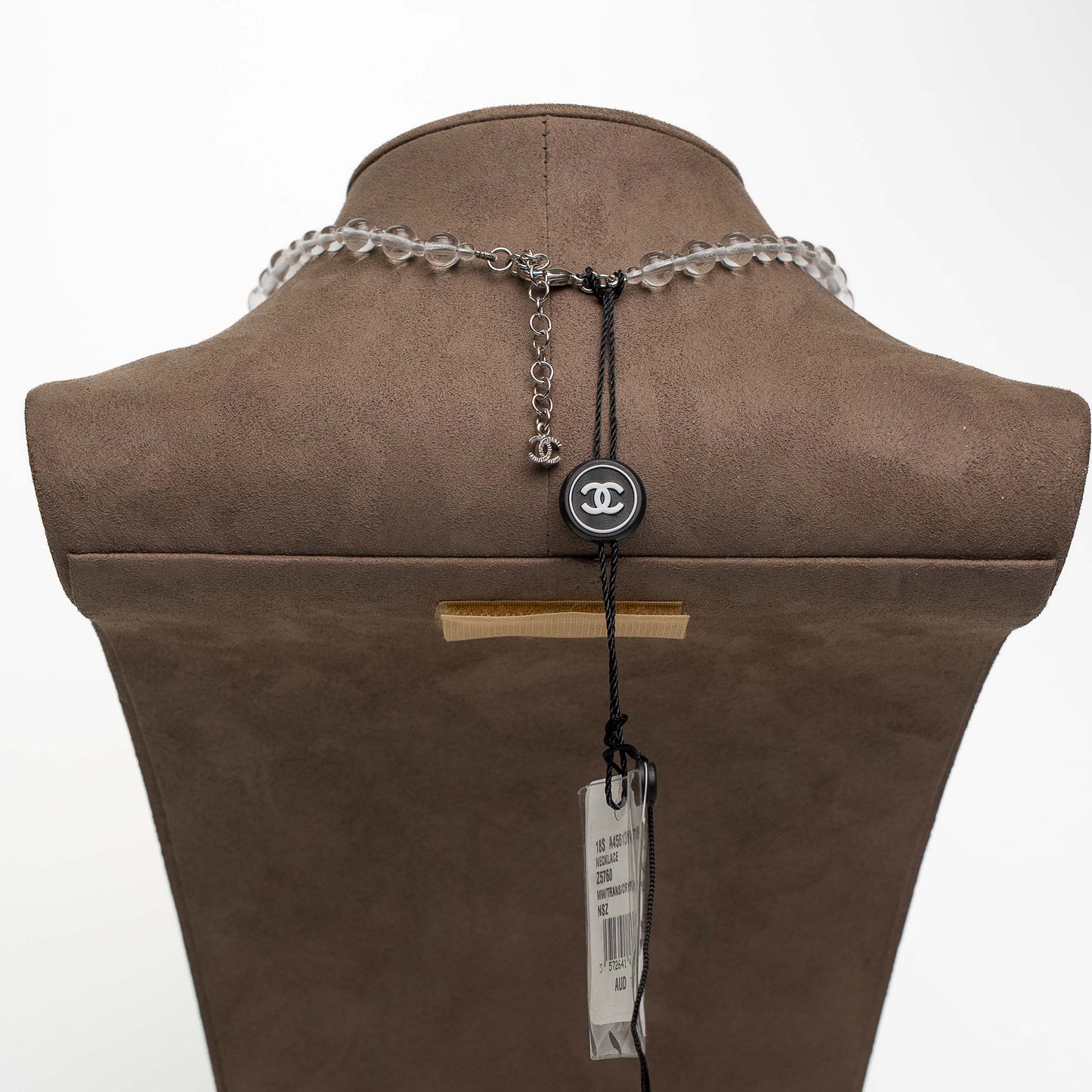 Chanel CC Resin Beaded Pendant Necklace