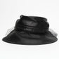 Dior Black Leather Veiled Bucket Hat