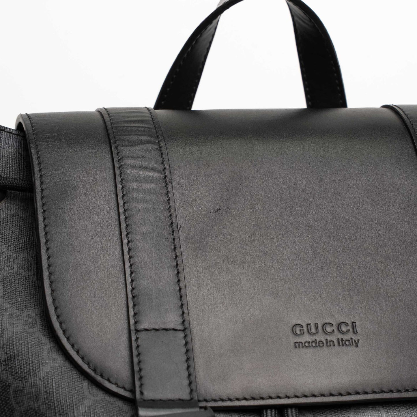 Gucci GG Supreme Web Drawstring Backpack