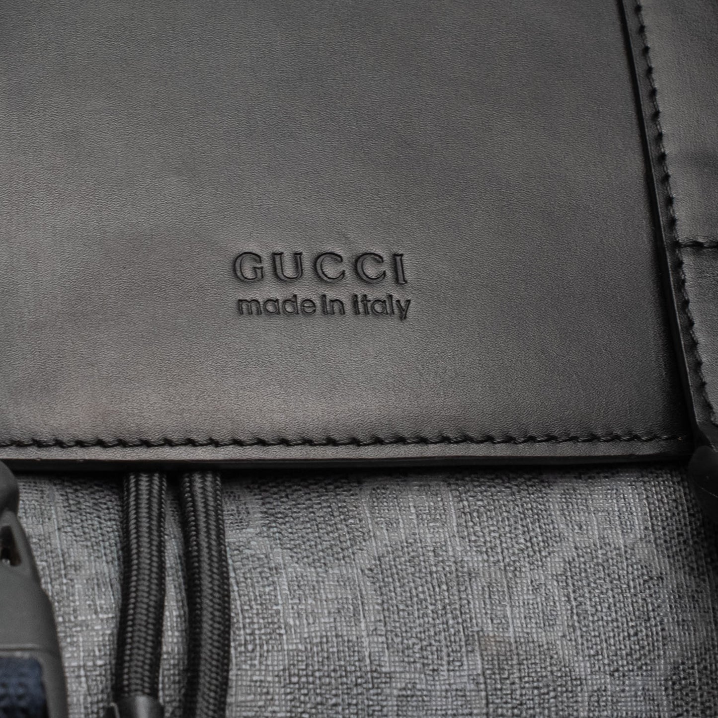 Gucci GG Supreme Web Drawstring Backpack