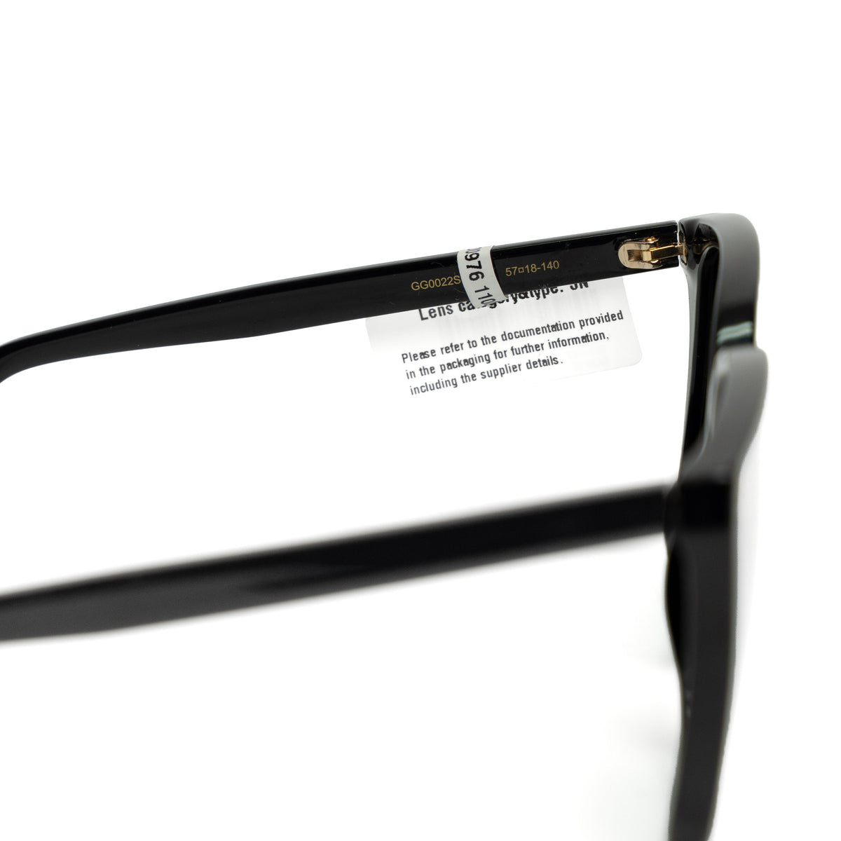 Gucci GG0022S Black Cat-Eye Sunglasses