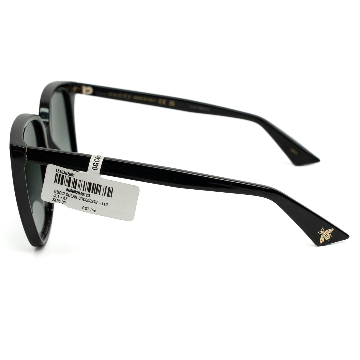 Gucci GG0022S Black Cat-Eye Sunglasses
