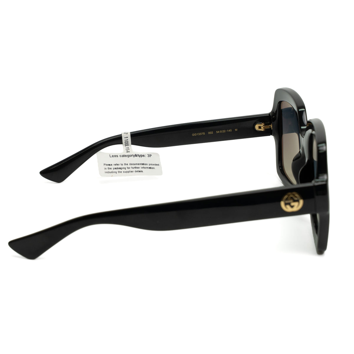 Gucci GG1337S Black Rectangle Sunglasses
