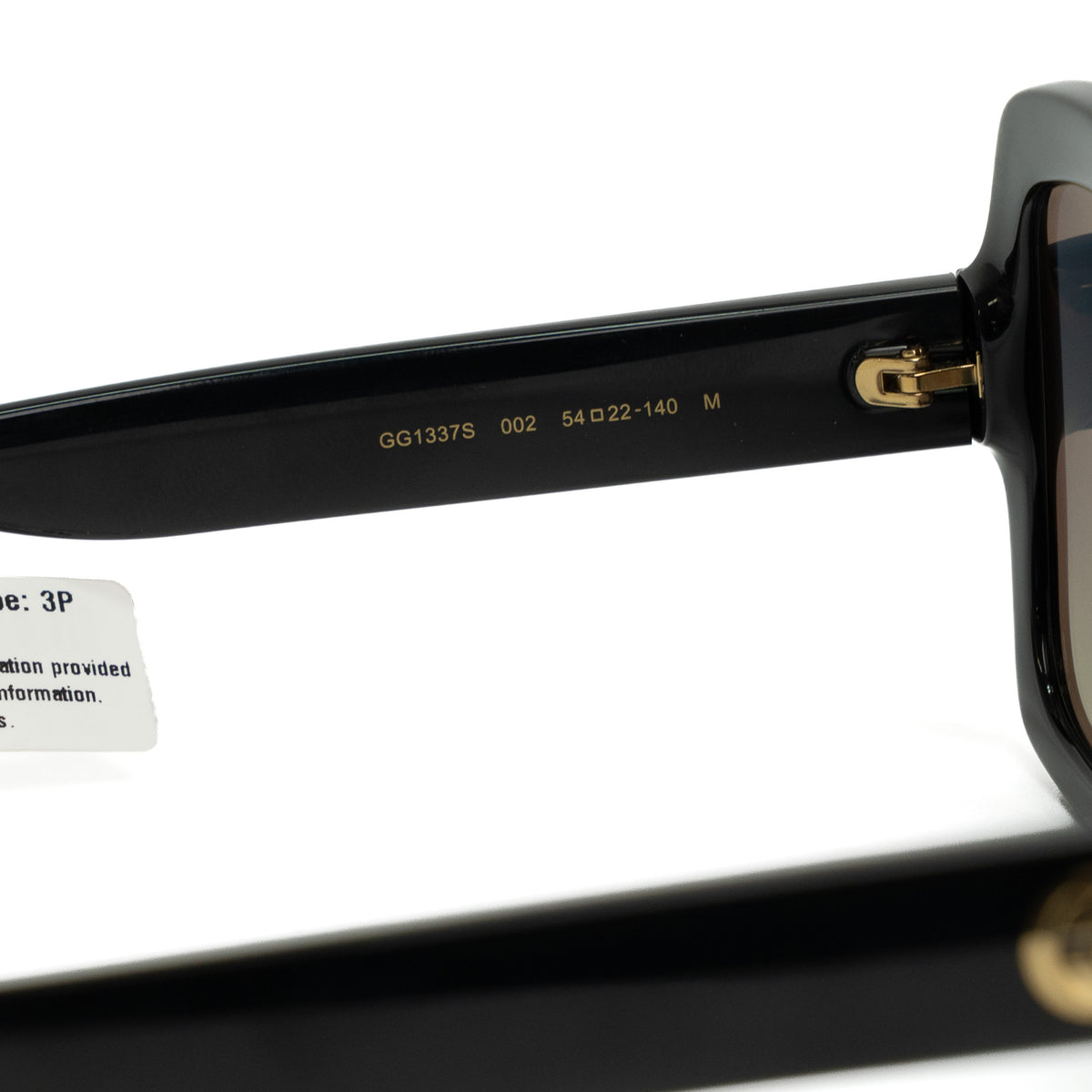 Gucci GG1337S Black Rectangle Sunglasses