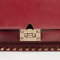 Valentino Rockstud Burgundy Leather Shoulder Bag