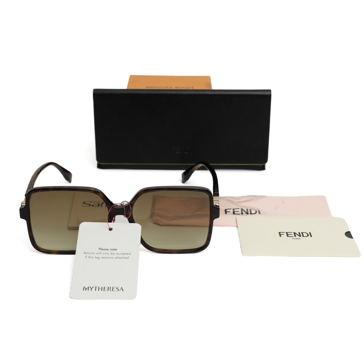 Fendi FF0411/S Tortoise Square Sunglasses