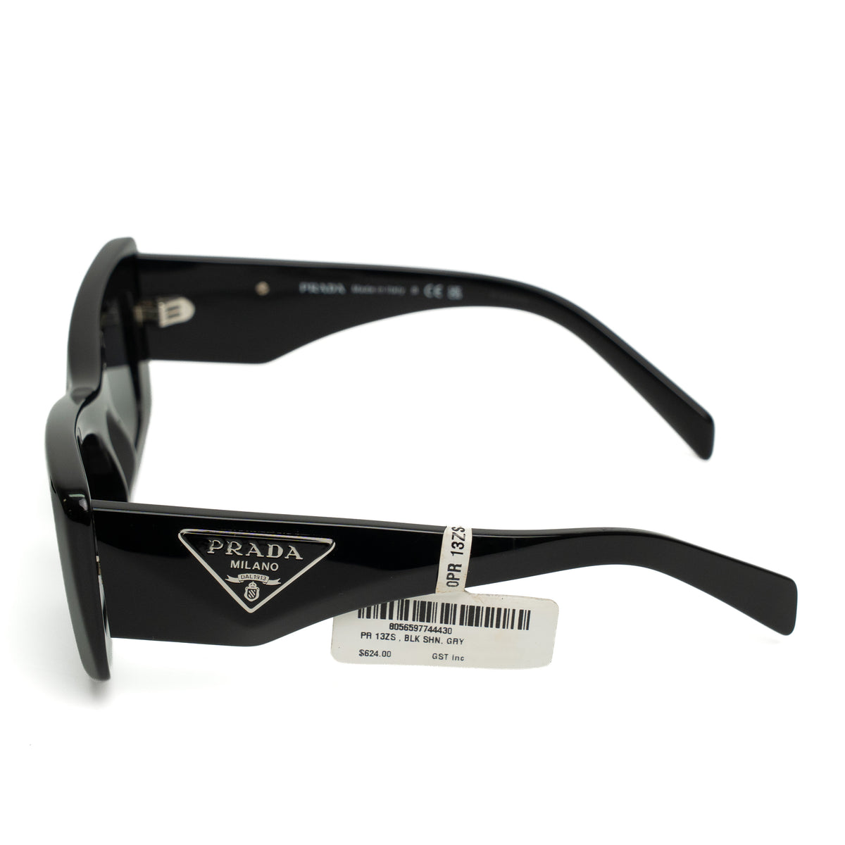 Prada PR 13ZS Black Cat-Eye Sunglasses