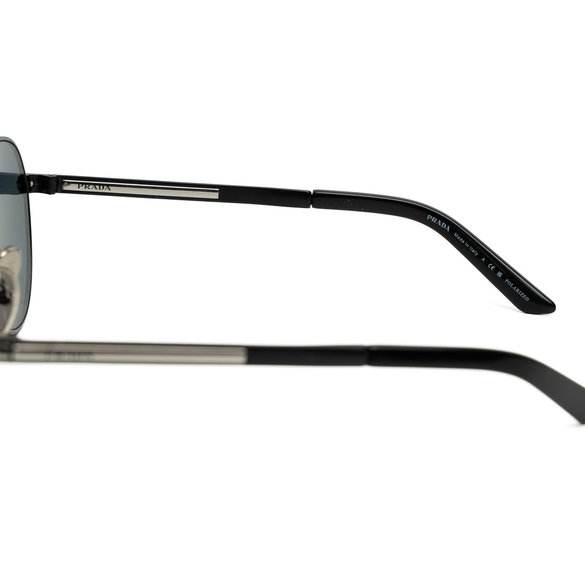 Prada SPR A54 Black Pilot Sunglasses